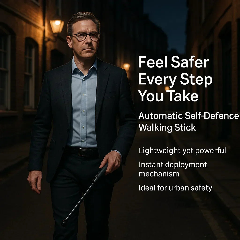 Automatisk gåstok til selvforsvar til vandring og bysikkerhed