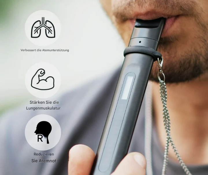 Intelligent åndedrætstræner til træning af åndedrætsmusklerne - BreathBoost