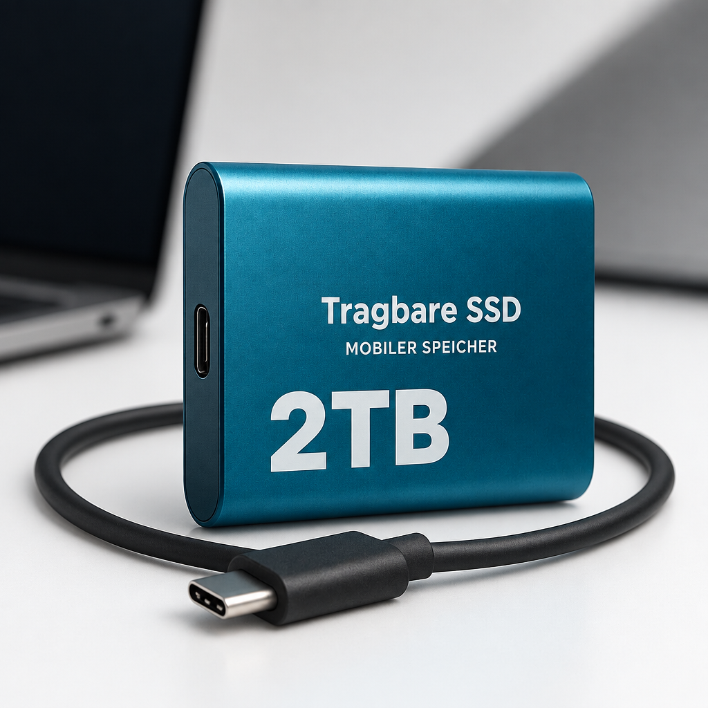 Bærbar højhastigheds-SSD, USB-C 1050 MB/s (2 TB)