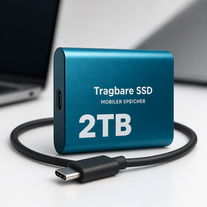 Bærbar højhastigheds-SSD, USB-C 1050 MB/s (2 TB)