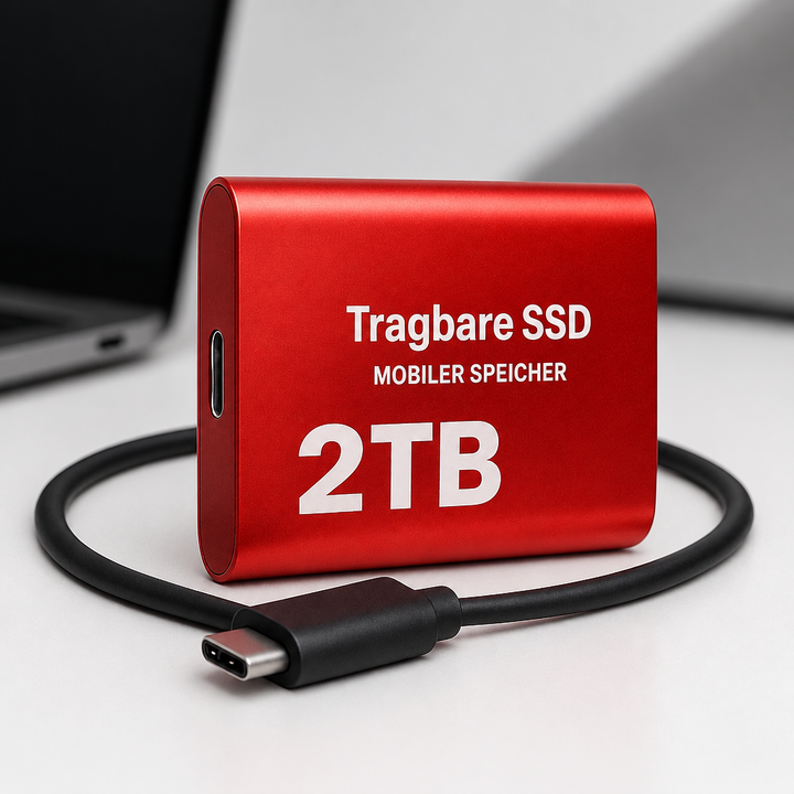 Bærbar højhastigheds-SSD, USB-C 1050 MB/s (2 TB)