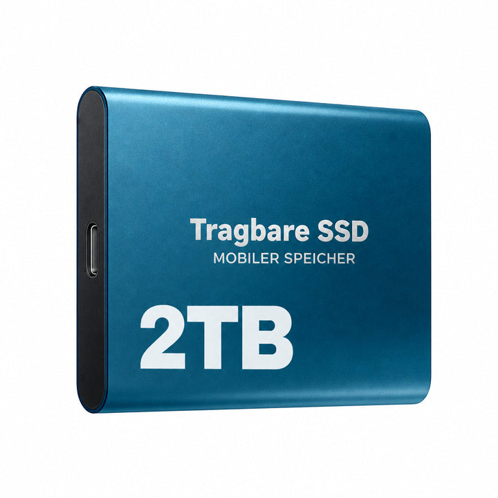 Bærbar højhastigheds-SSD, USB-C 1050 MB/s (2 TB)