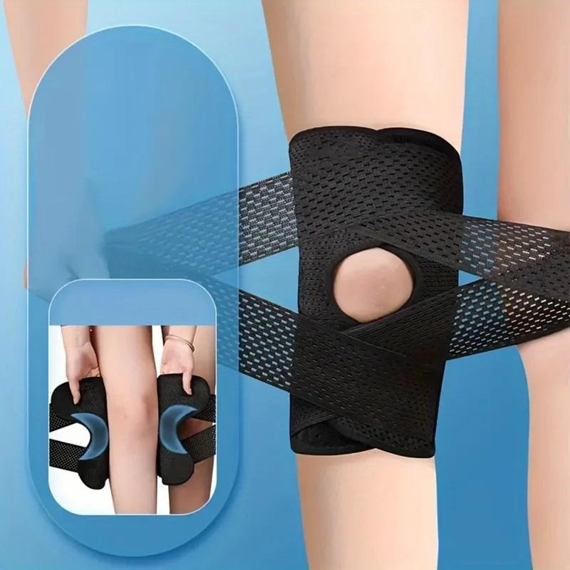 Knæbandage med justerbart kompressionssystem
