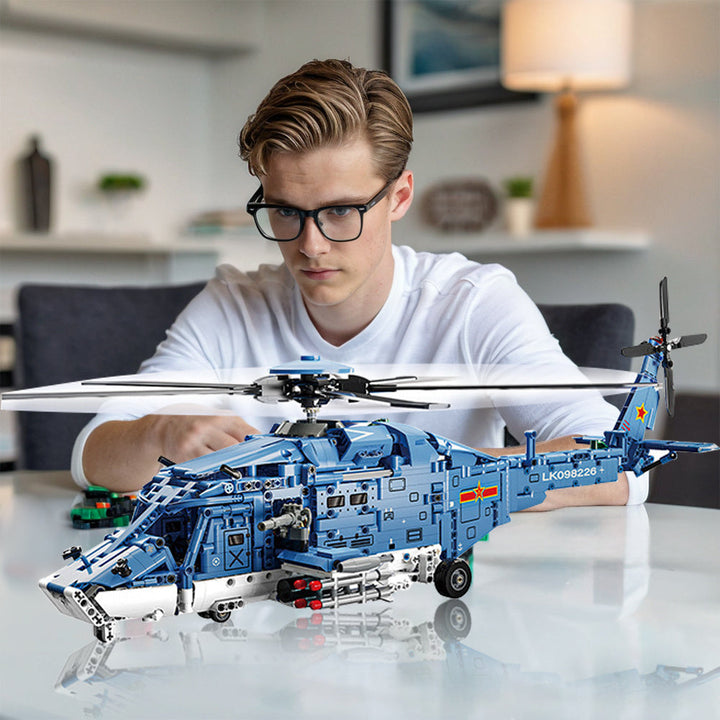 Detaljeret helikopter-byggesæt – Teknisk og realistisk