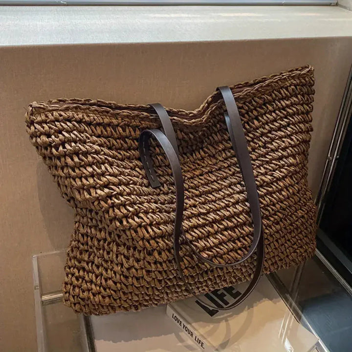 Vævet tote-taske til kvinder