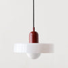 Bauhaus-pendel af farvet glas