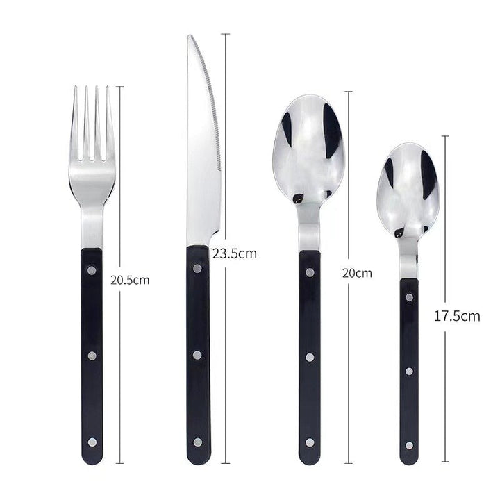 Sæt med 24 dele bestik i rustfrit stål med graveret design – BistroLine