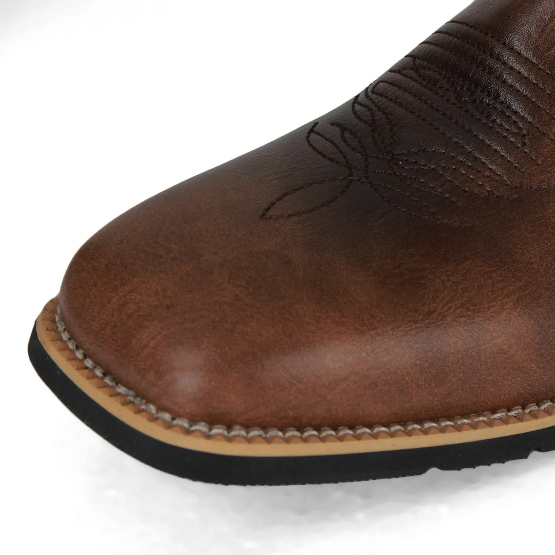 Cowboy Støvler til Mænd - Midt-Læg Design - Brun, Sort