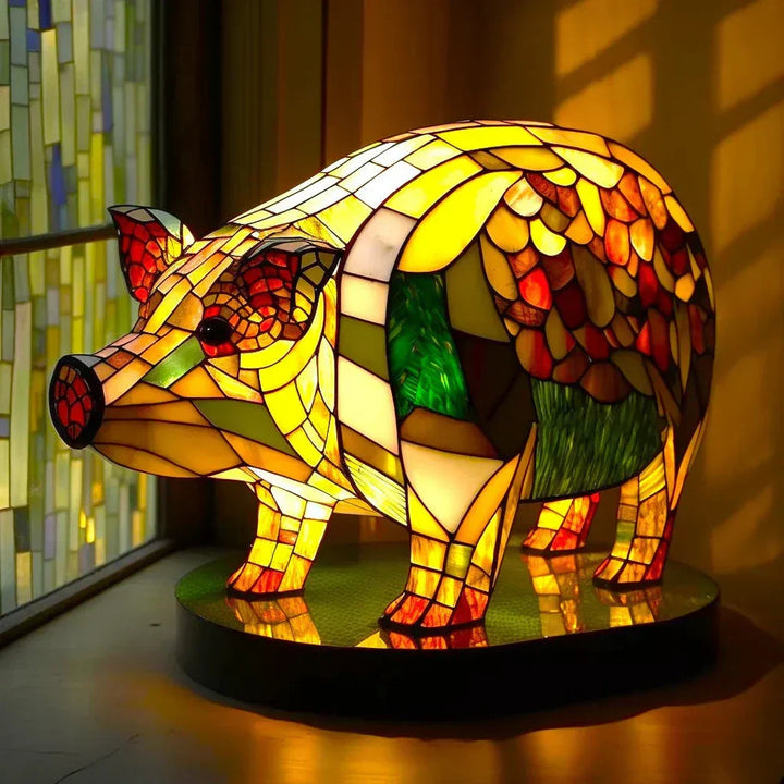 Dyrelamper i farvet glas – kunstnerisk borddekoration