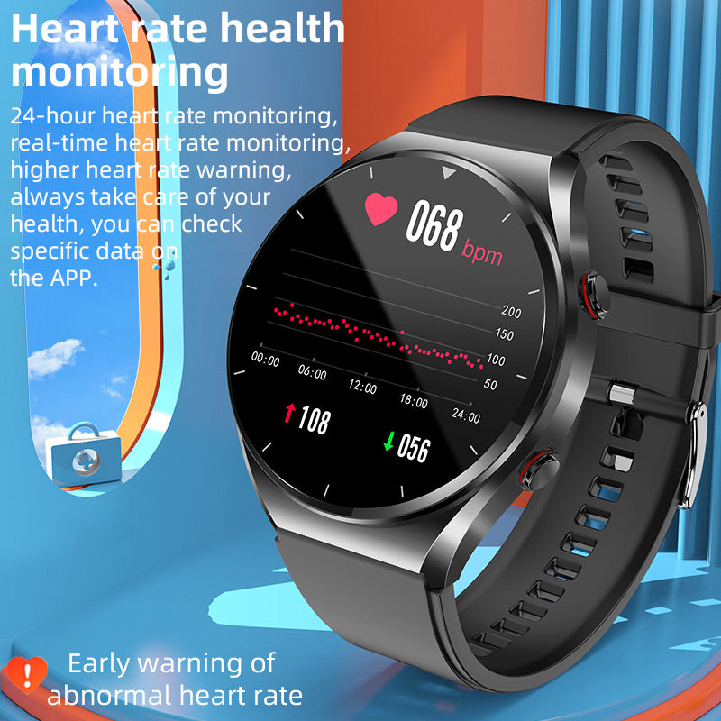 Blodsukkermåling med et klik|Blodsukker Blodtryk EKG|EKG HRV pulsovervågning Smart Health-ur