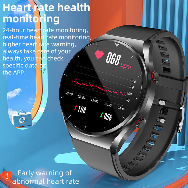 Blodsukkermåling med et klik|Blodsukker Blodtryk EKG|EKG HRV pulsovervågning Smart Health-ur