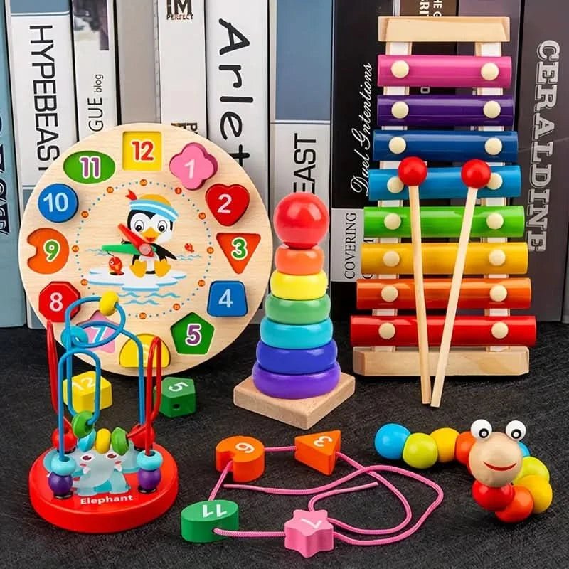 EduQuest 5-i-1 Montessori-sæt – kreativ læring for spædbørn fra 6 måneder
