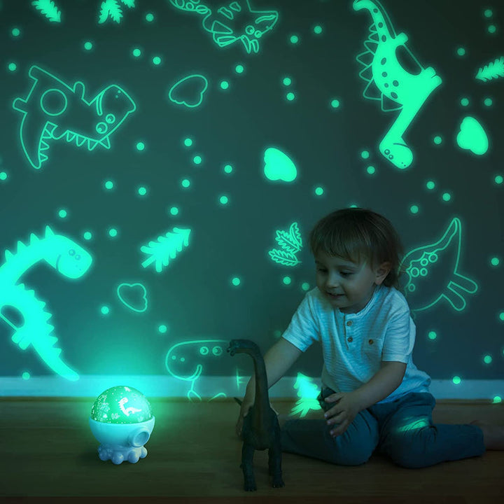 DreamAura LED-natlampe med hav- og stjerneprojektion + musikfunktion