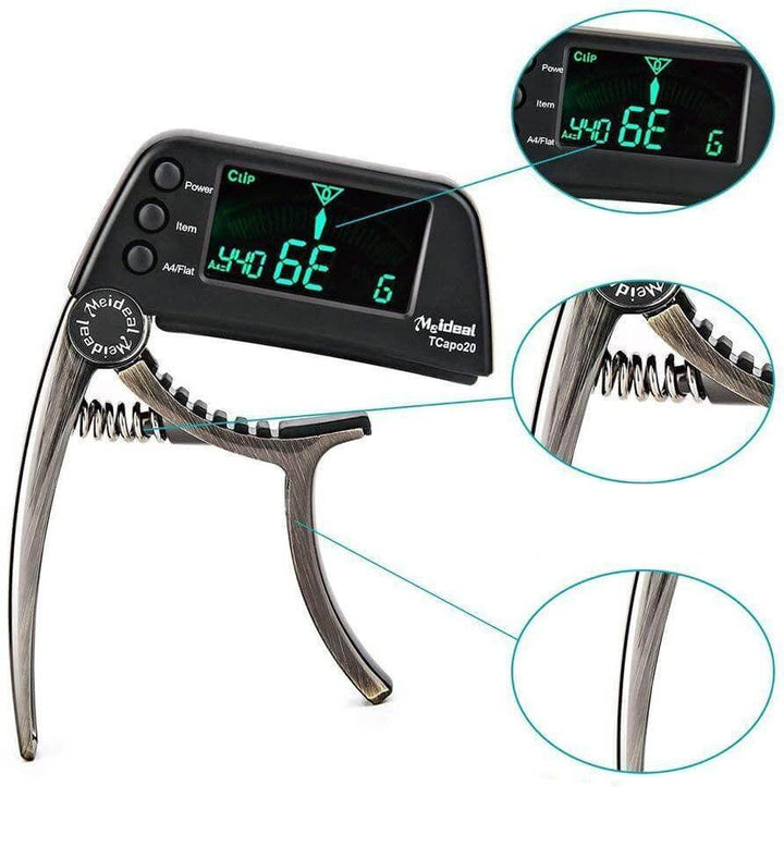 Kapodaster og stemmeapparat 2-i-1 – TuneGrip
