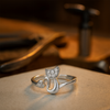 Sød Kat Åben Ring – Cubic Zirconia
