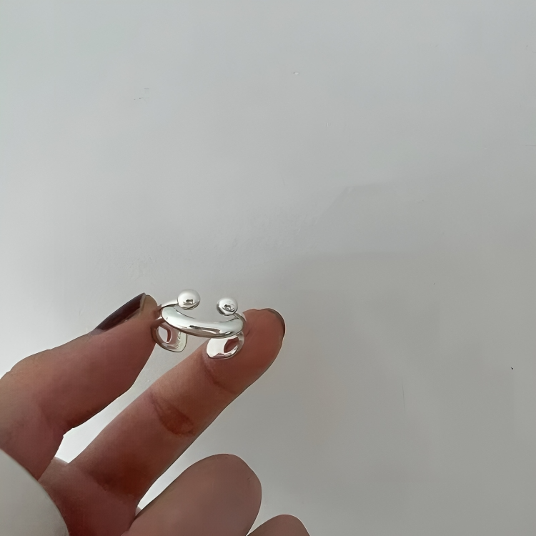 Smiley-justerbar ring - Minimalistisk, stabelbar statement-ring