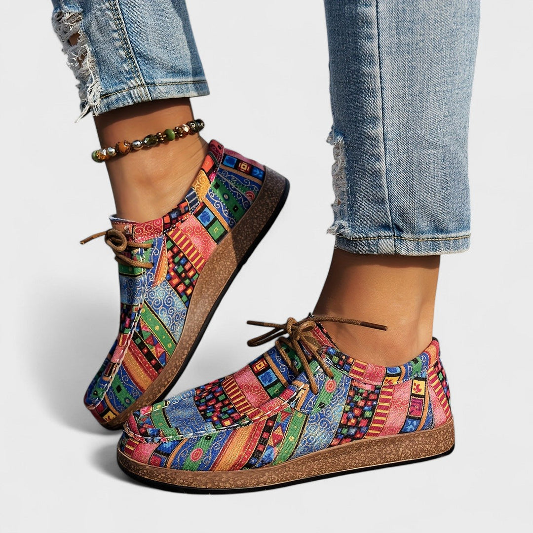 Farverige komfort-sneakers