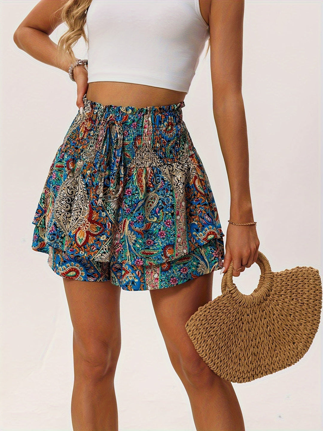 Sommershorts til kvinder med blomsterprint – Komfortable og feminine
