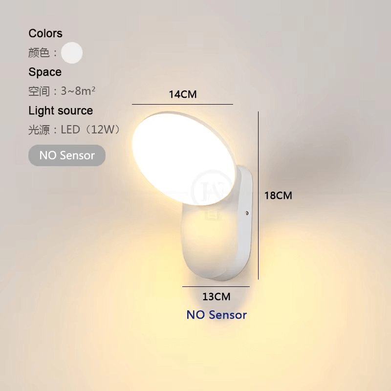 Intelligent LED-væglampe med bevægelsessensor