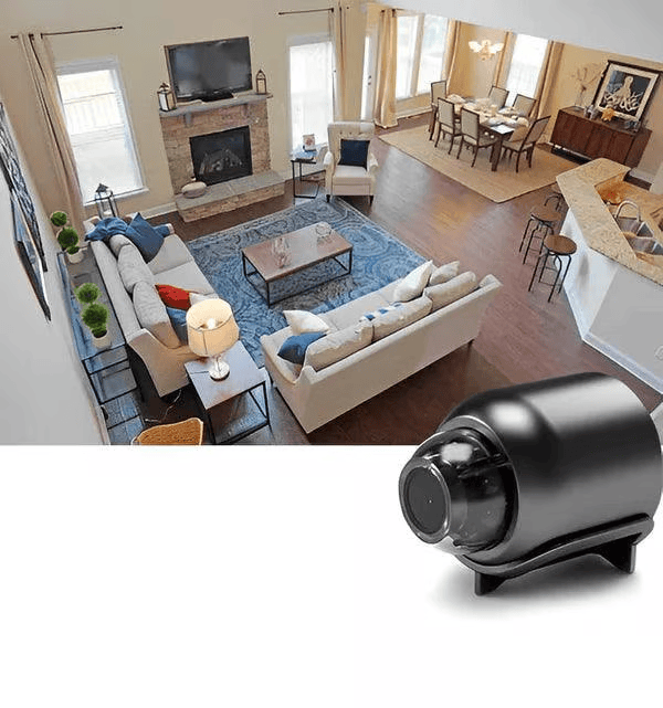 Mini 1080P HD WiFi-overvågningskamera – optager video og lyd.