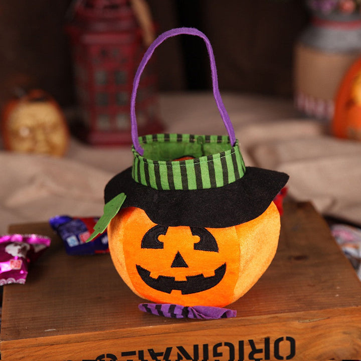 Sød Halloween slikpose Halloween græskarmønster bærbar håndtaske cosplay rekvisitter gavekurv børnegaver — billede 3