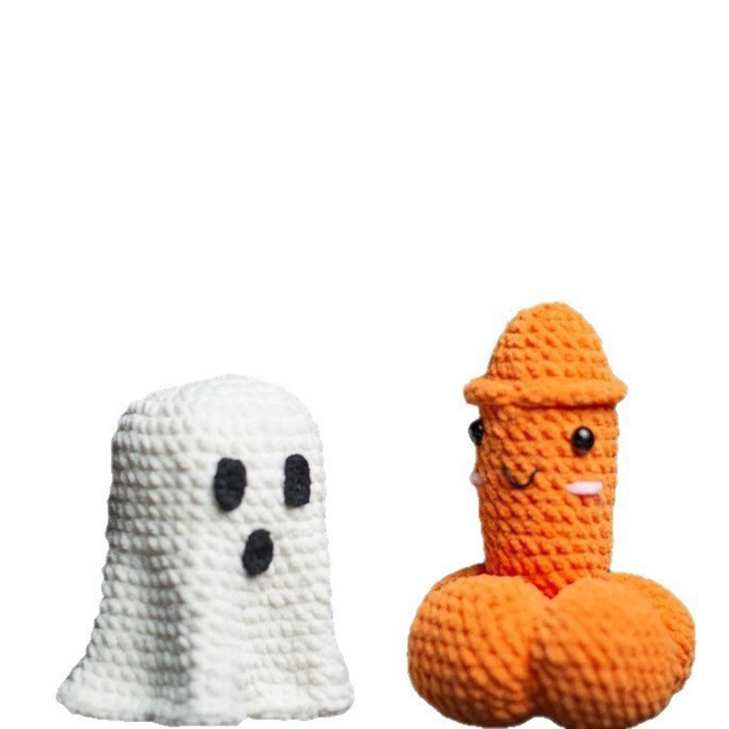 Håndlavede hæklede Halloween-græskar spøgelsespynt — billede 5