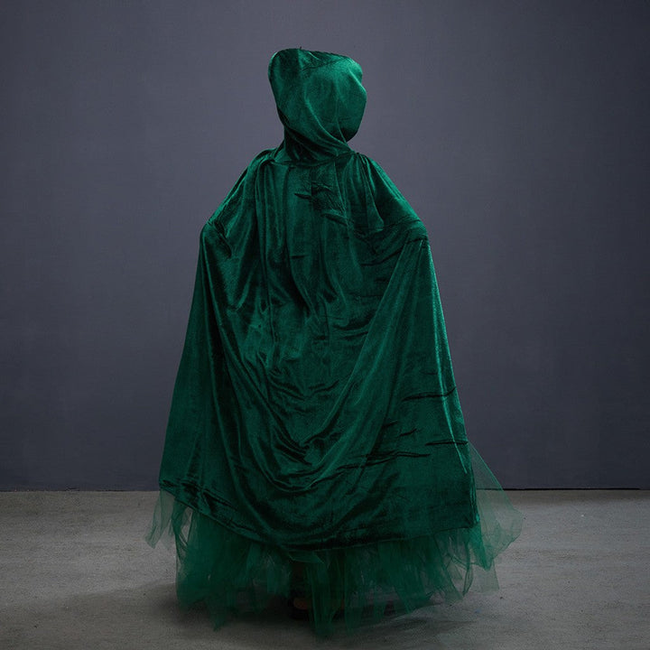 Halloween Kostume Heks Børnekjole Kappe Kost Sæt — billede 4