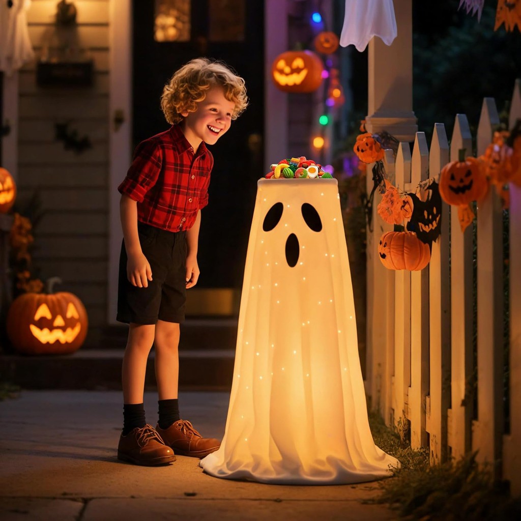 Halloween Spøgelse Slik Skål Stativ — billede 1