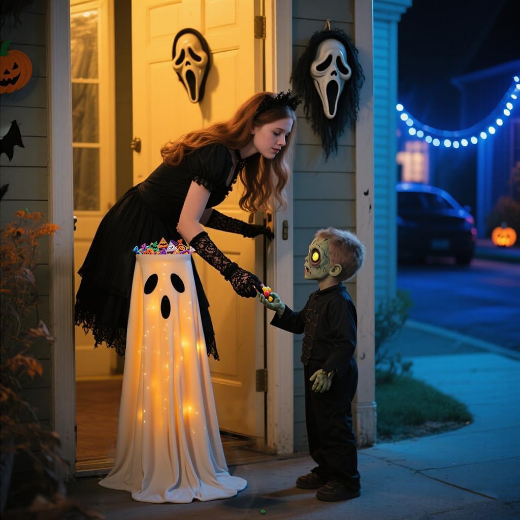 Halloween Spøgelse Slik Skål Stativ — billede 3