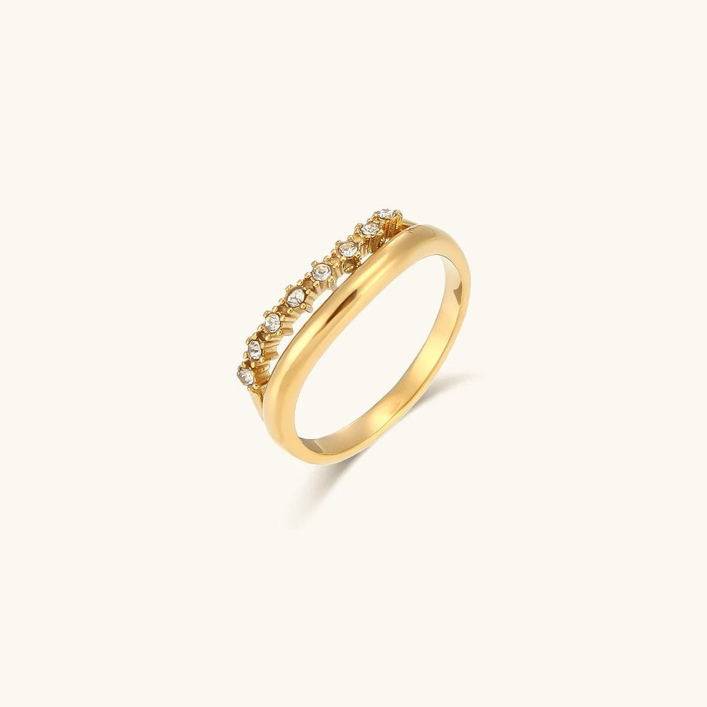 Adeline Smal Ring i Guld — billede 1