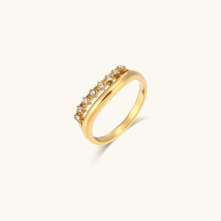 Adeline Smal Ring i Guld — billede 1