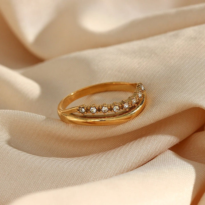 Adeline Smal Ring i Guld — billede 6