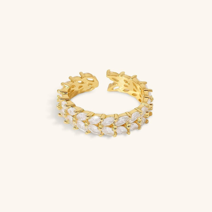 Clarisse Mönstrad Ring i Guld — billede 1