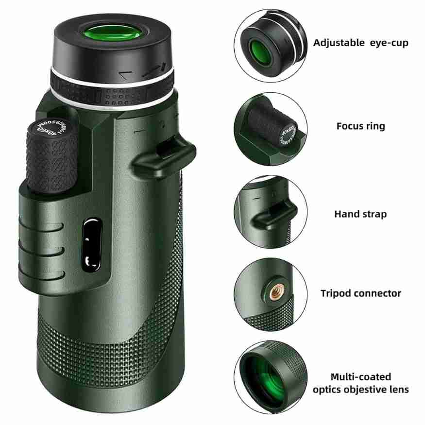 Kompakt monokikkert 8x ultra-zoom