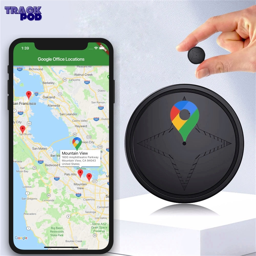 Magnetisk GPS Tracker - Sporing i Realtid - Sikker til Køretøjer