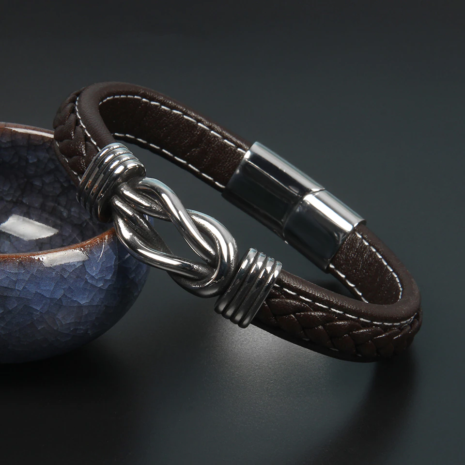 Infinity-armbånd | Læderarmbånd med knude