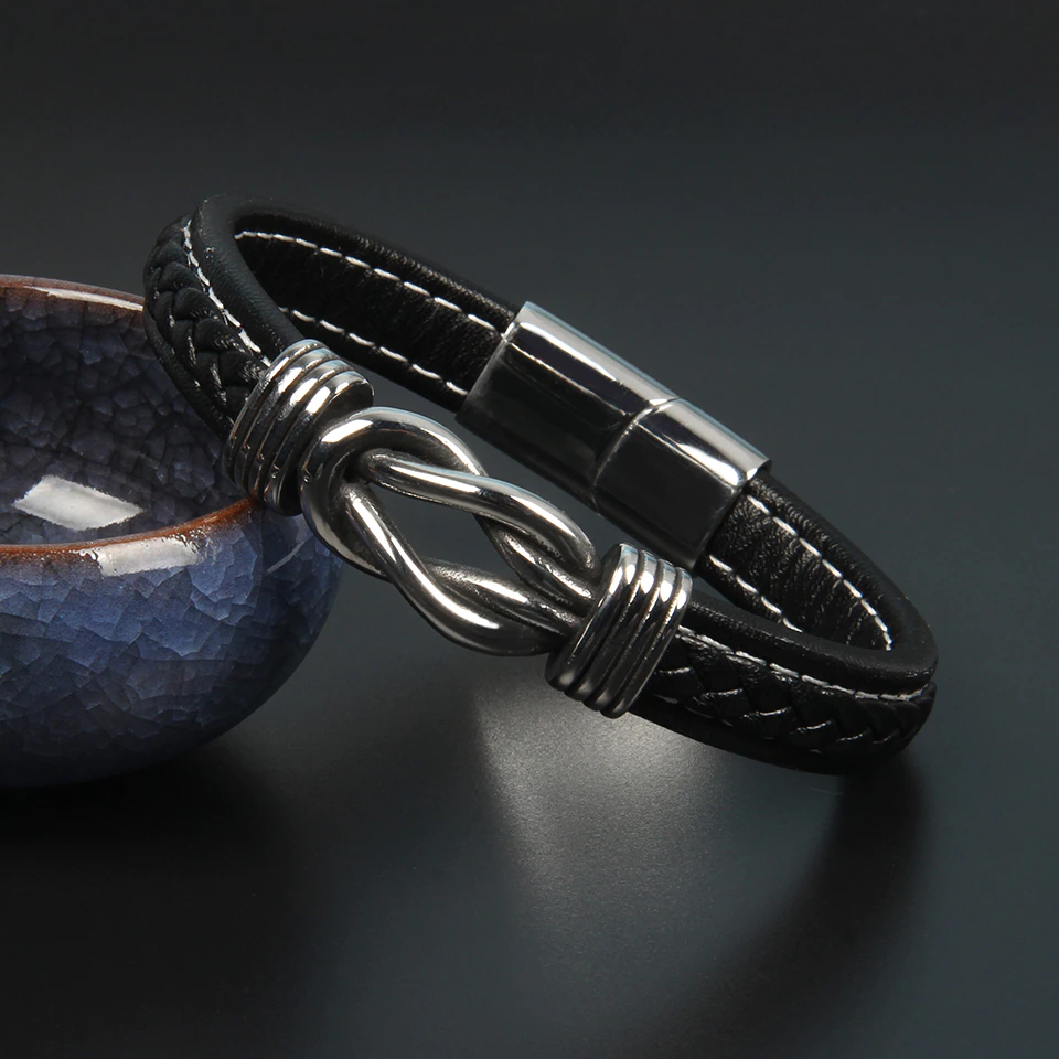 Infinity-armbånd | Læderarmbånd med knude