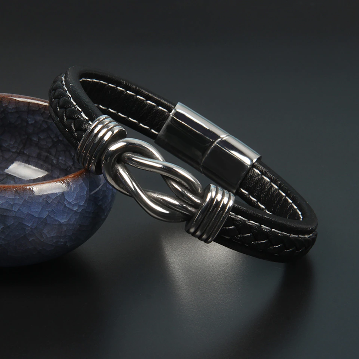 Infinity-armbånd | Læderarmbånd med knude