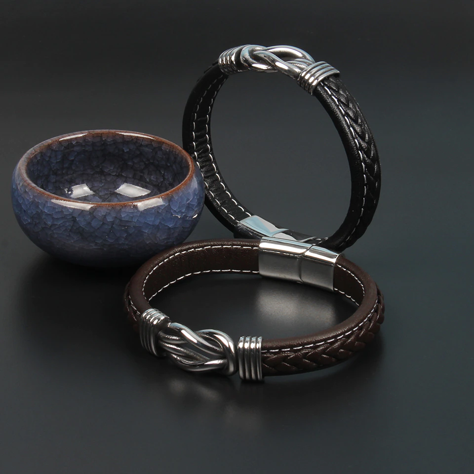 Infinity-armbånd | Læderarmbånd med knude