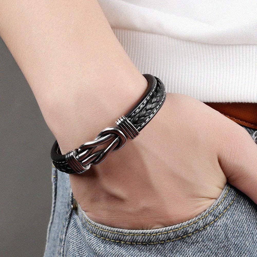 Infinity-armbånd | Læderarmbånd med knude