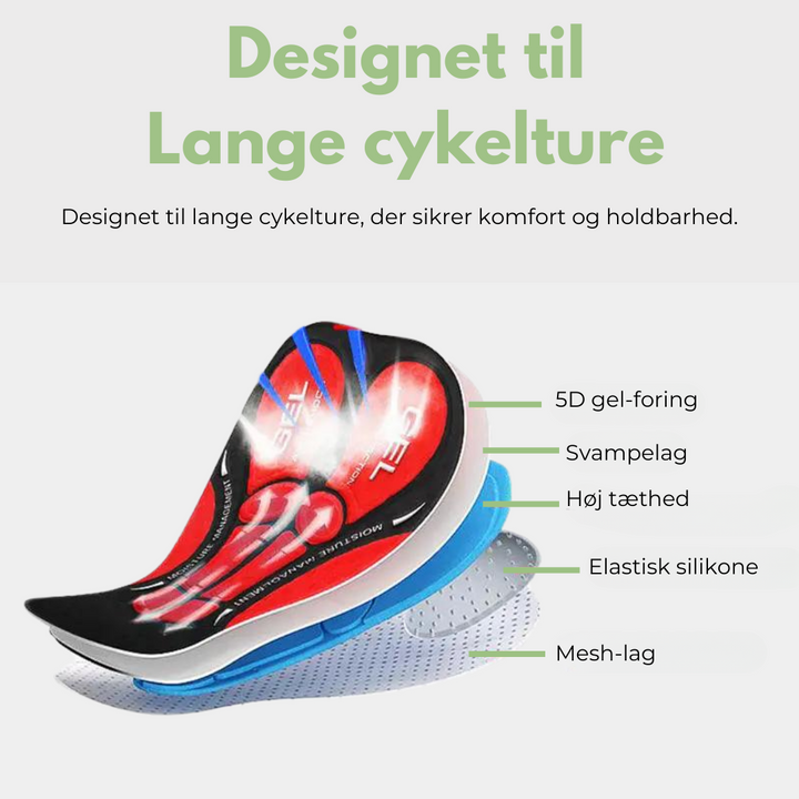 Gelpude Cykelbukser til Mænd og Kvinder - Komfort