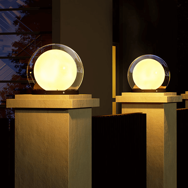 Moderne udendørslampe - Design i måneform