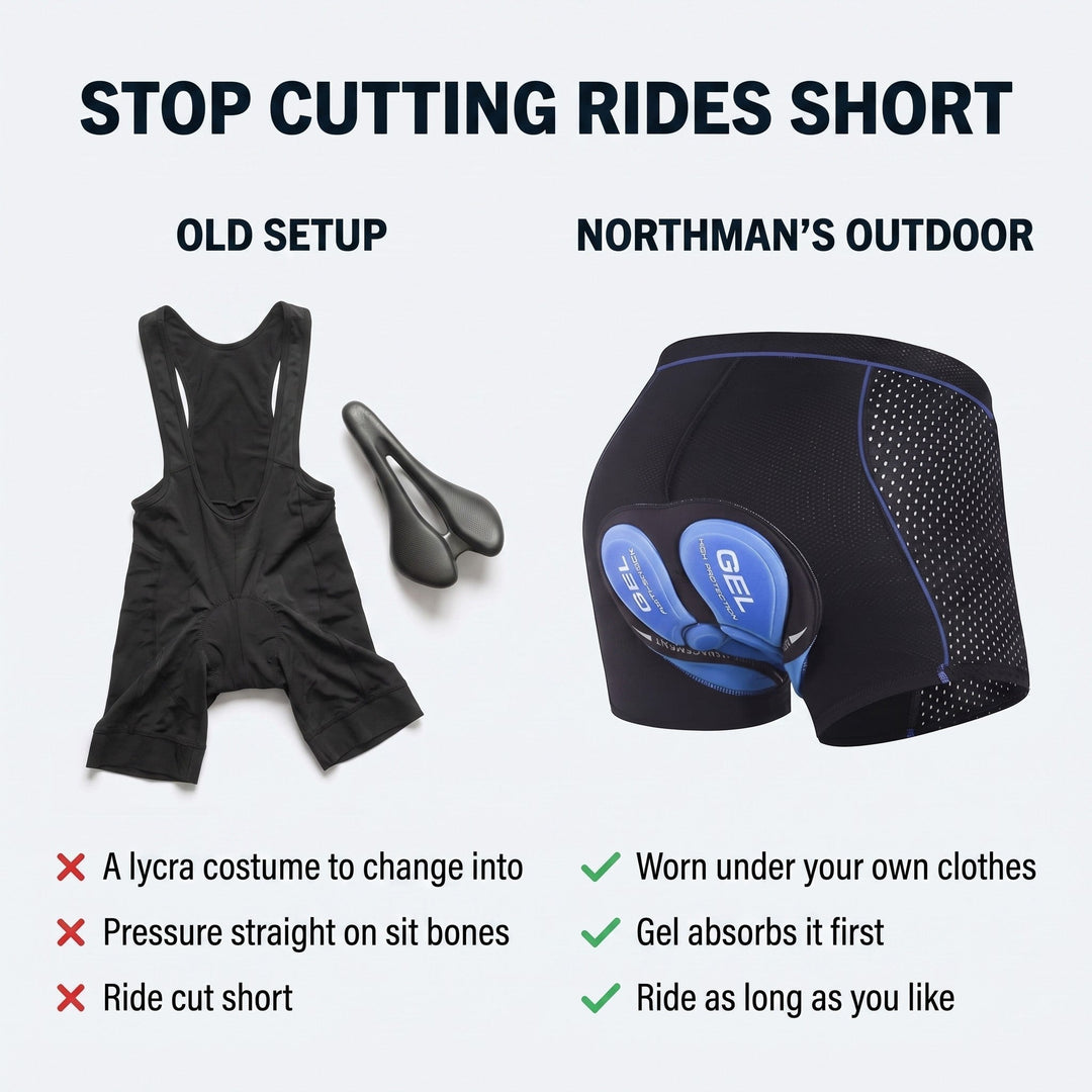 Polstret cykelunderbukser – 5D-gelpude – unisex