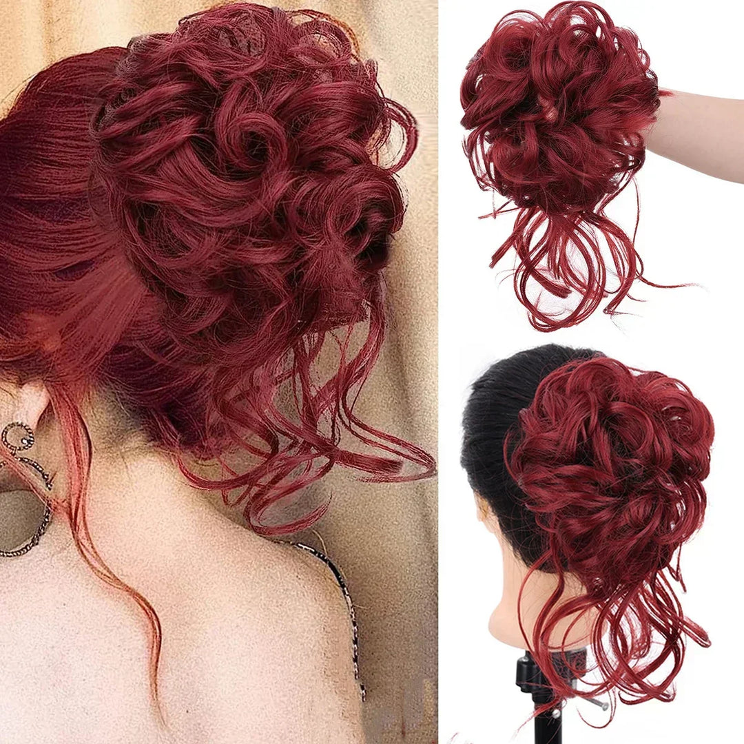 Krøllet chignon – clip-in hairextensions med volumen og naturligt udseende