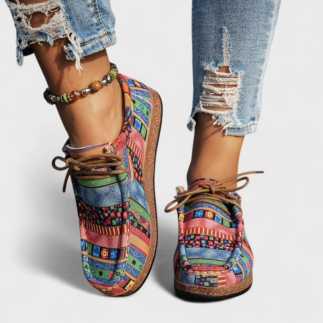 Farverige komfort-sneakers