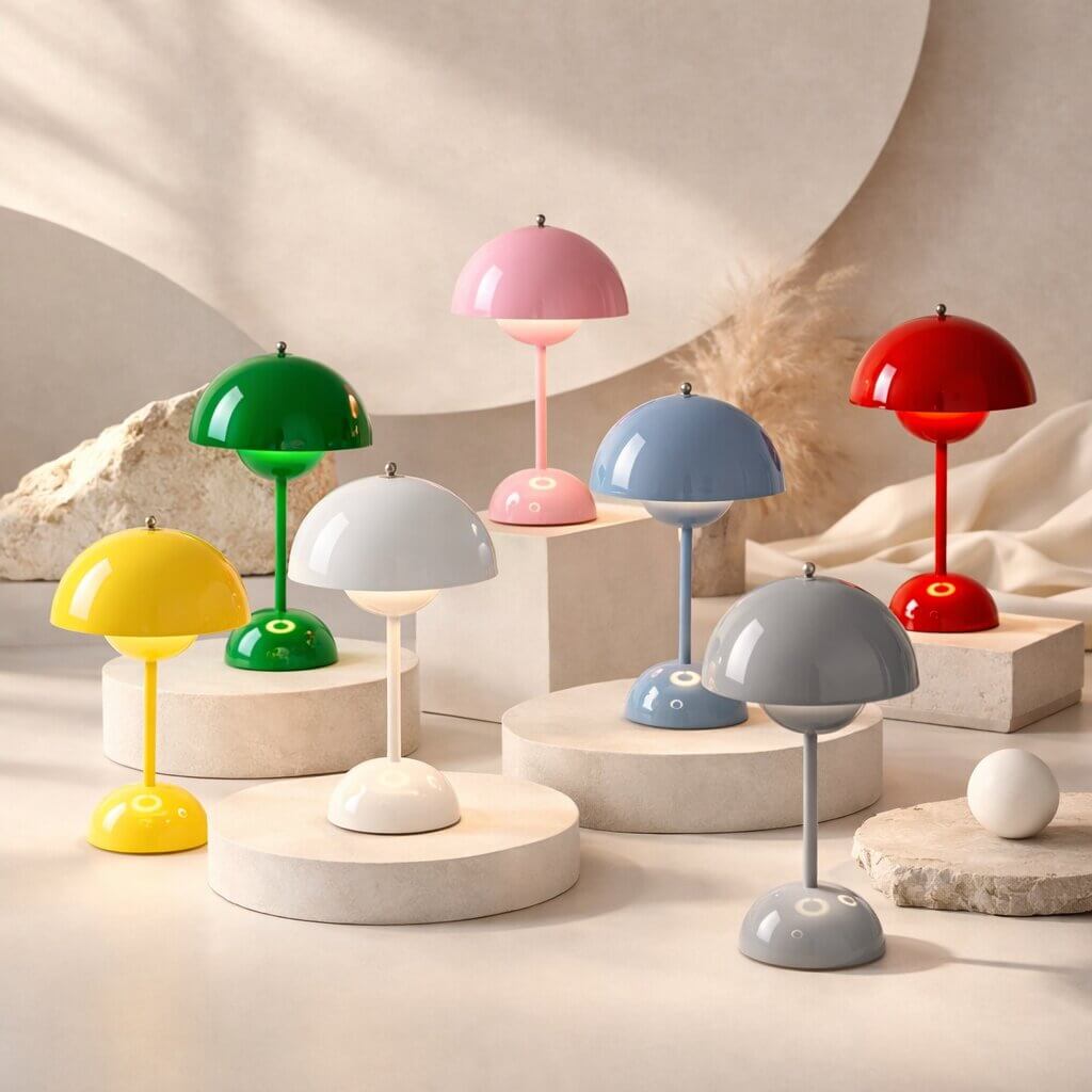 Designer bordlampe | LED-bordlampe | Natlampe | Dæmpbar og trådløs | Lumora
