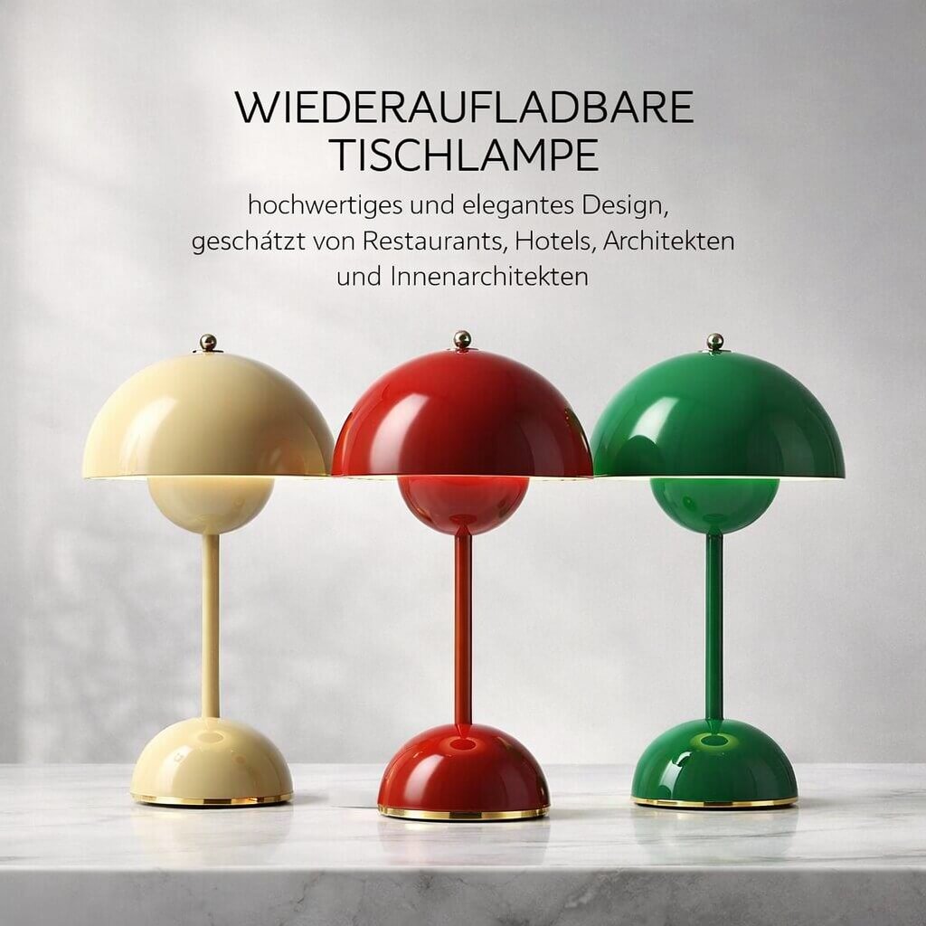 Designer bordlampe | LED-bordlampe | Natlampe | Dæmpbar og trådløs | Lumora