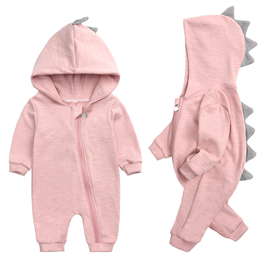 Sød babyonesie med dinosaurhue - DinoDream Onesie