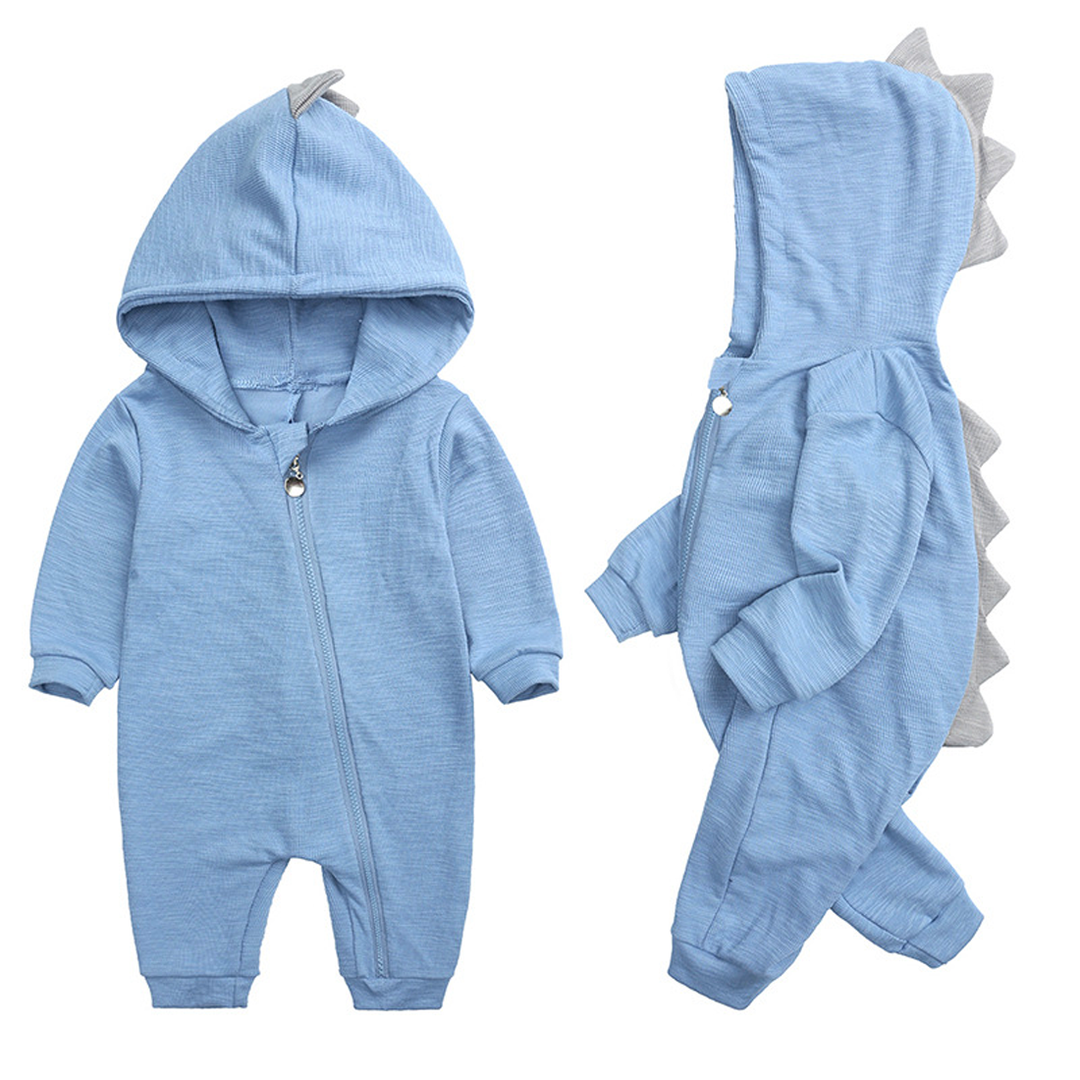 Sød babyonesie med dinosaurhue - DinoDream Onesie