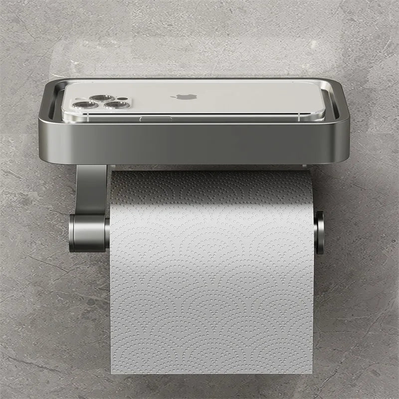 Toiletrulleholder med hylde – Stalux